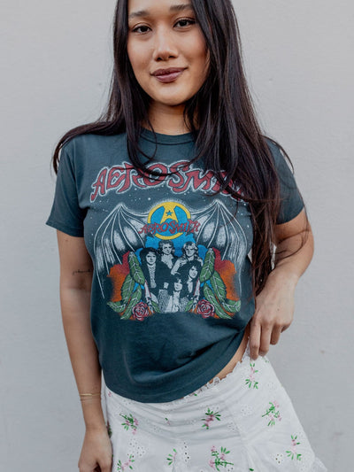 AEROSMITH BACK IN THE SADDLE RINGER TEE BY DAYDREAMER