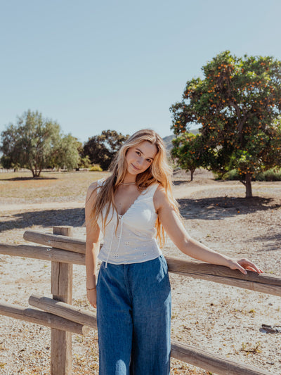 Meadow Whisper Eyelet Top  by 75