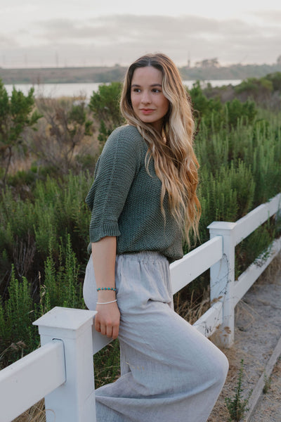 Olive Grove Crochet Knit Sweater by 75