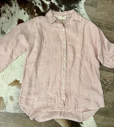 Sandbar Breeze Linen Button-Up