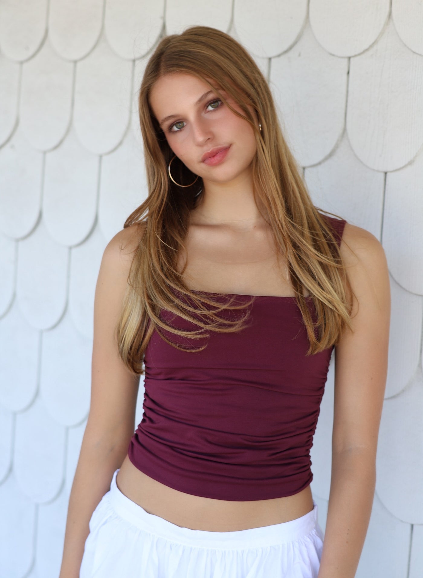 Sunset Stroll Ruched Tank
