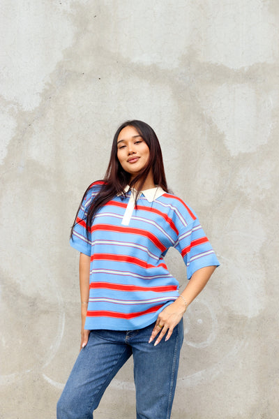 Boardwalk Pop Stripe Rugby by 75