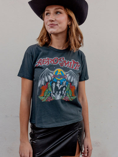 AEROSMITH BACK IN THE SADDLE RINGER TEE BY DAYDREAMER