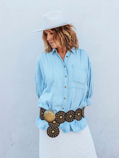 Ocean Mist Tencel Button-Up Shirt by 75