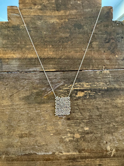 Charlotte Flag Necklace – Sterling Silver Shine