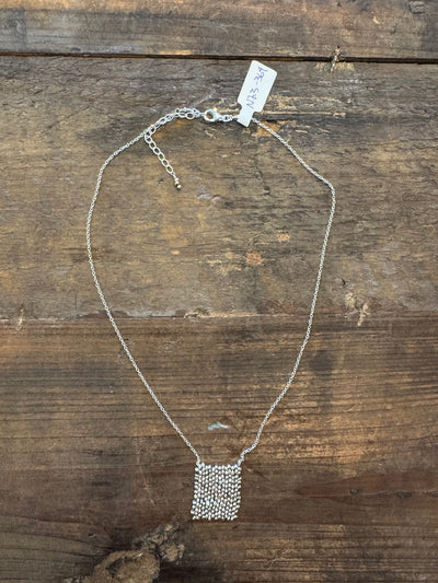 Charlotte Flag Necklace – Sterling Silver Shine