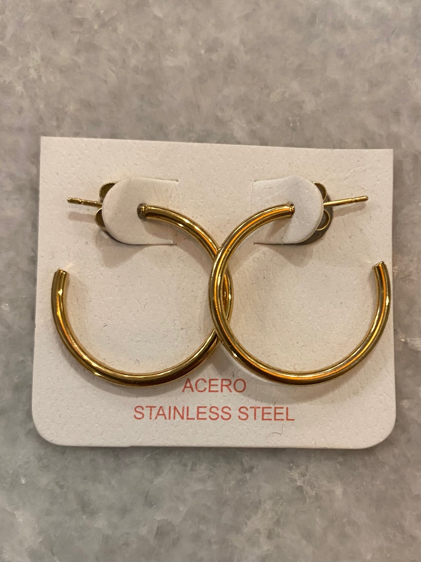 Acero Gold Hoops