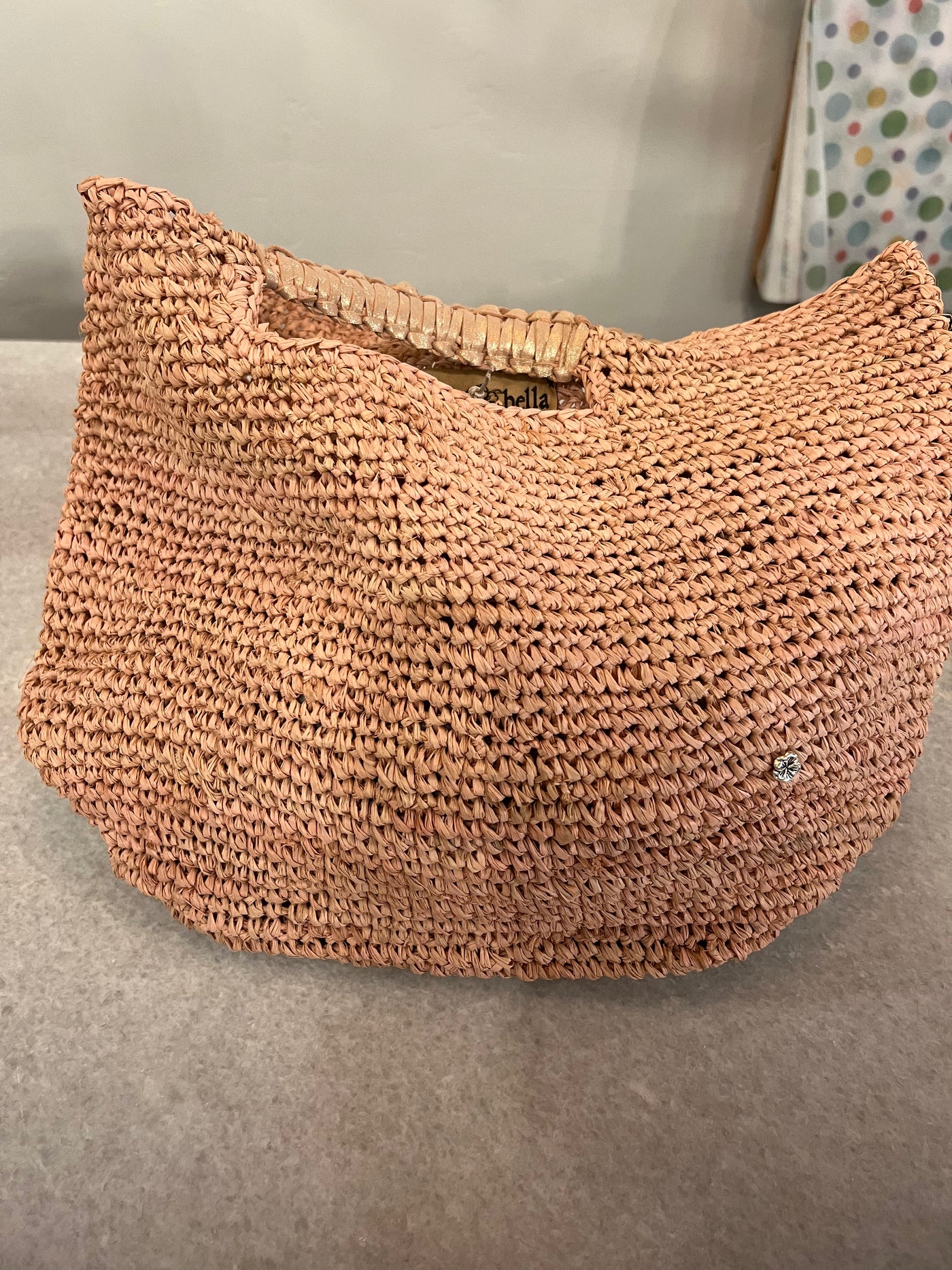 Napa: Crochet Raffia/Leather Tote by Flora Bella