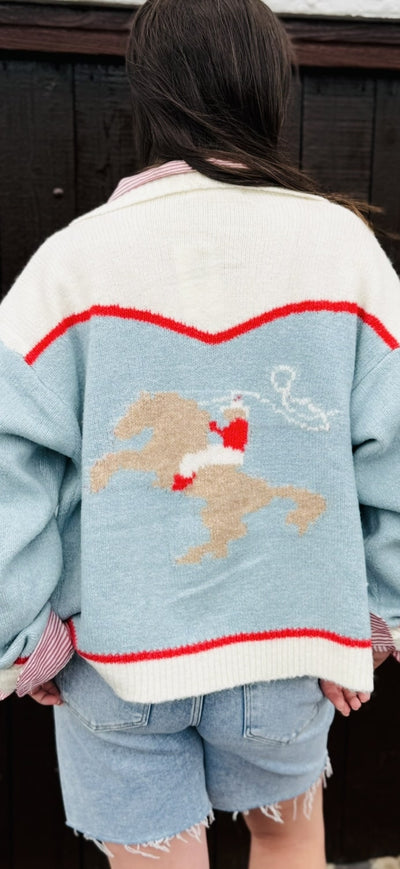 Rodeo Rider Zip-Up Sweater by 75