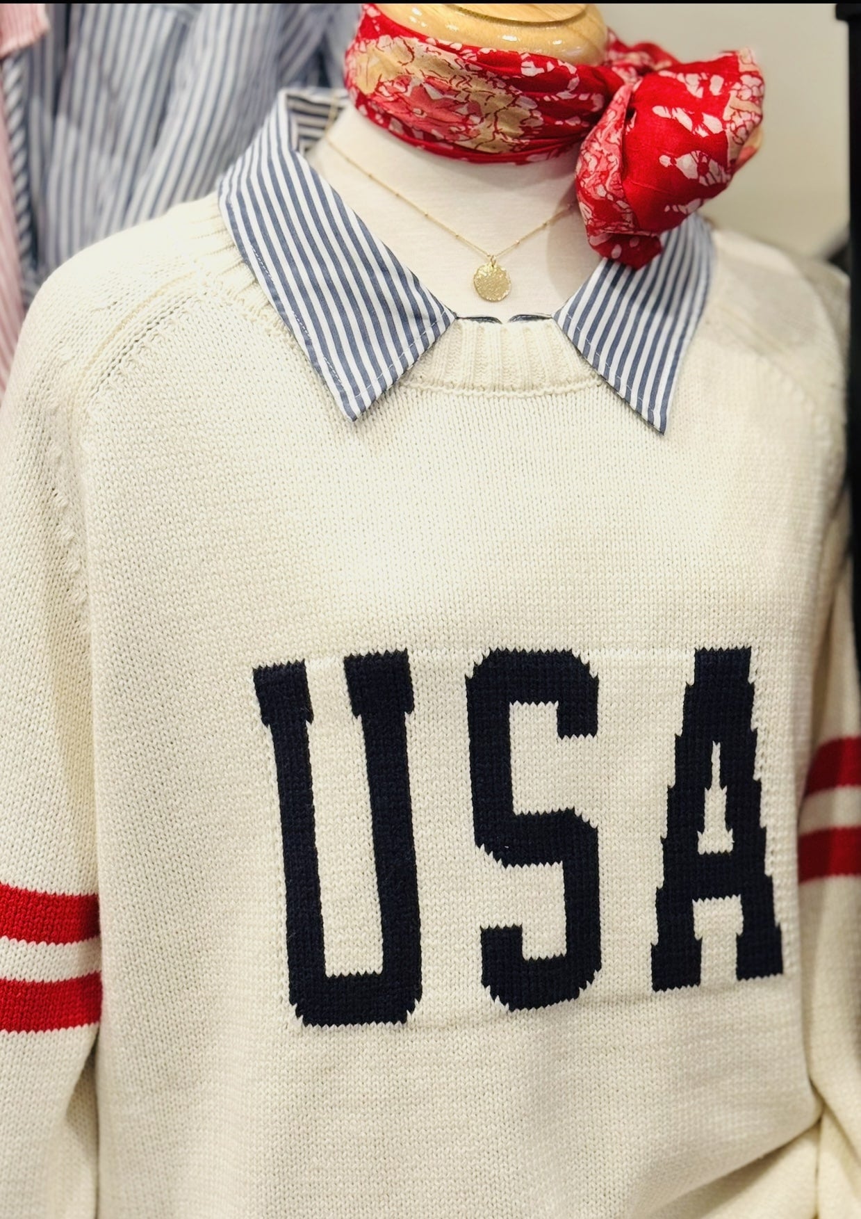 USA Varsity Knit Sweater by 75