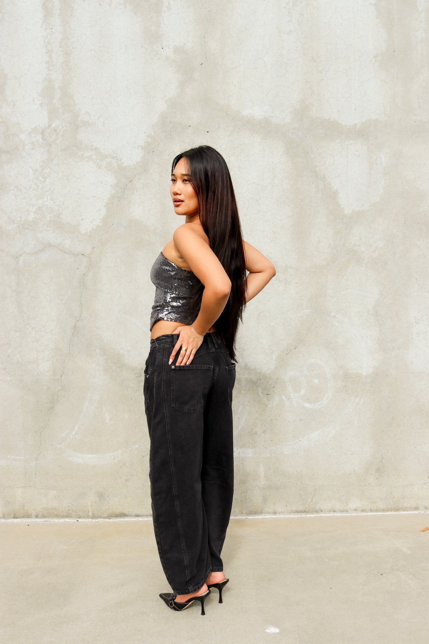 Sparkle Strapless Sequin Tube Top by 75