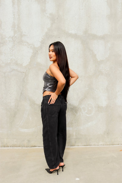 Sparkle Strapless Sequin Tube Top by 75