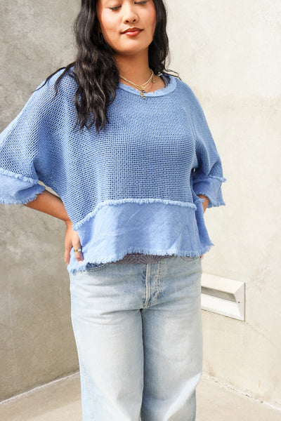 Sunset Cove Linen Mesh Pullover by 75