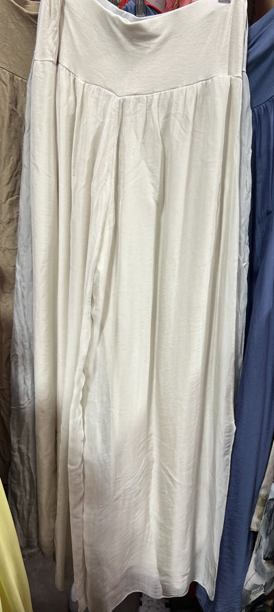 Italian Silk Wide-Leg Pants by 75