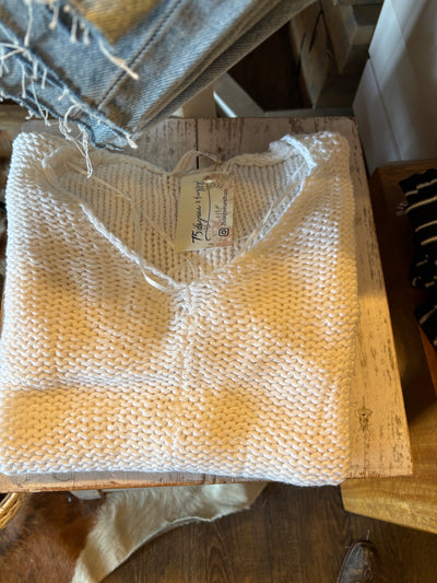San Clemente V-Neck Cotton Sweater