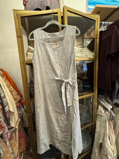 Coastal Linen Wrap Dress