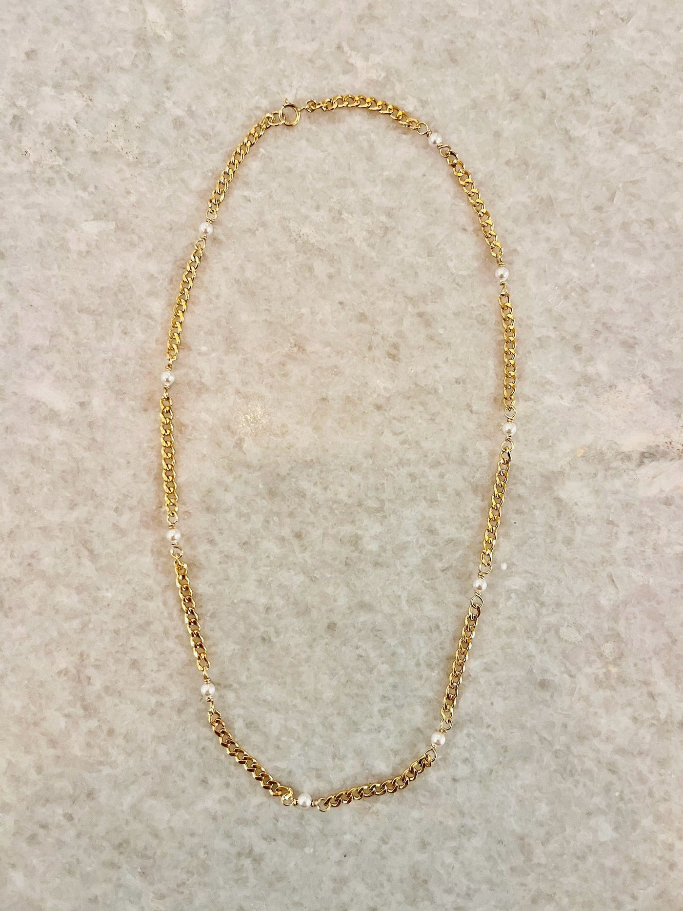 Pearlescent Jewel Chain Necklace 14.5 by Delicate Raymond