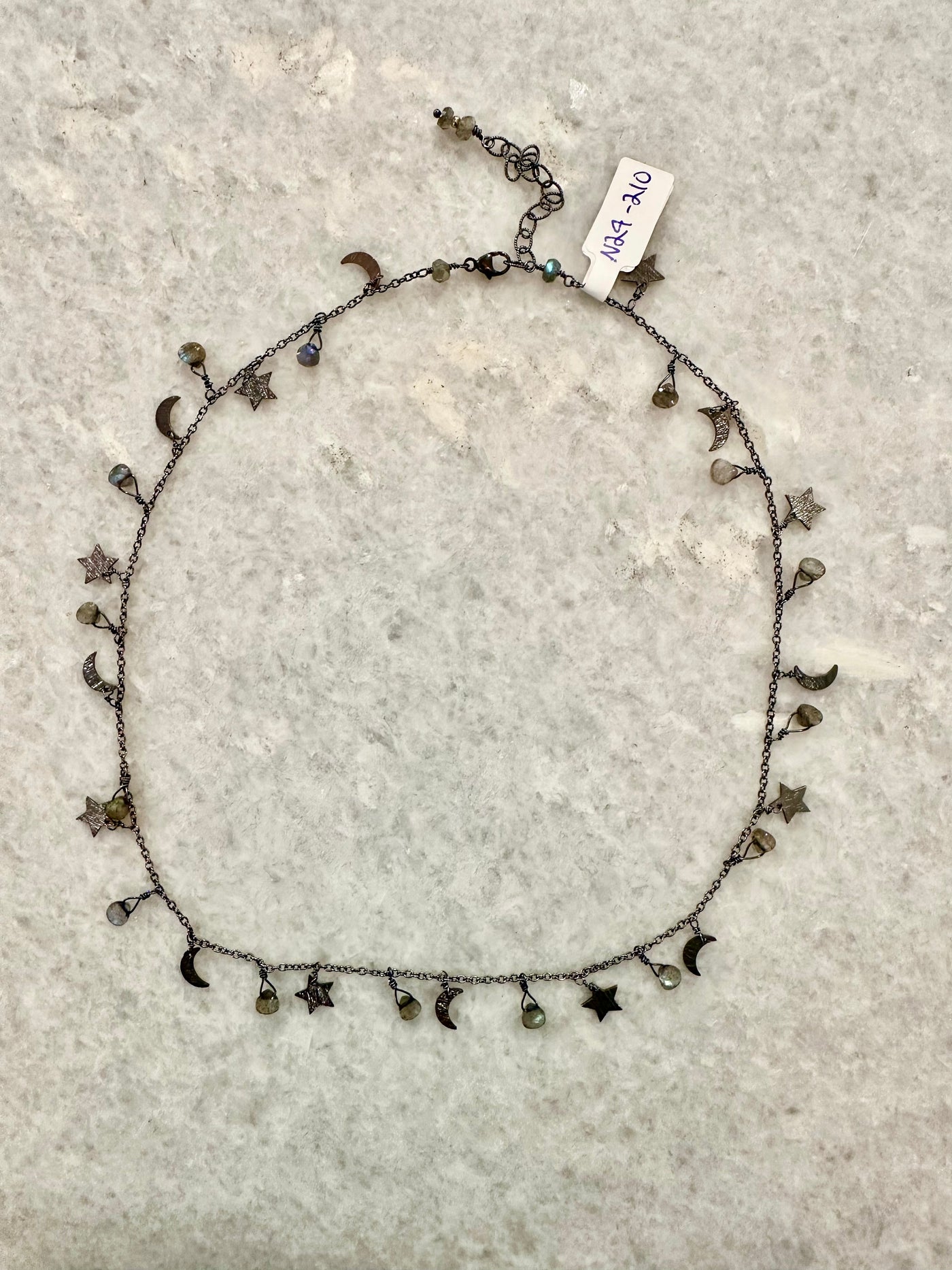 Celestial Drift Necklace – Moon, Stars &amp; Labradorite by Martell Studios