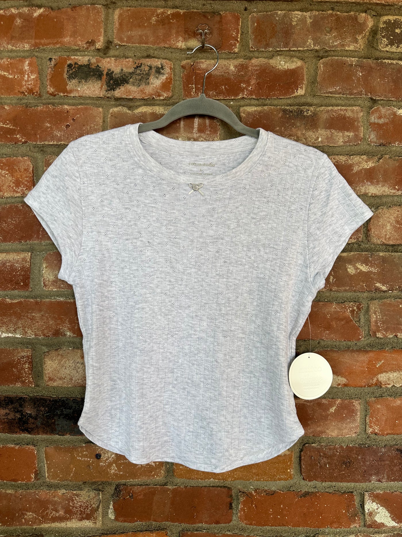 Sugar Sands Pointelle Baby Tee by 75