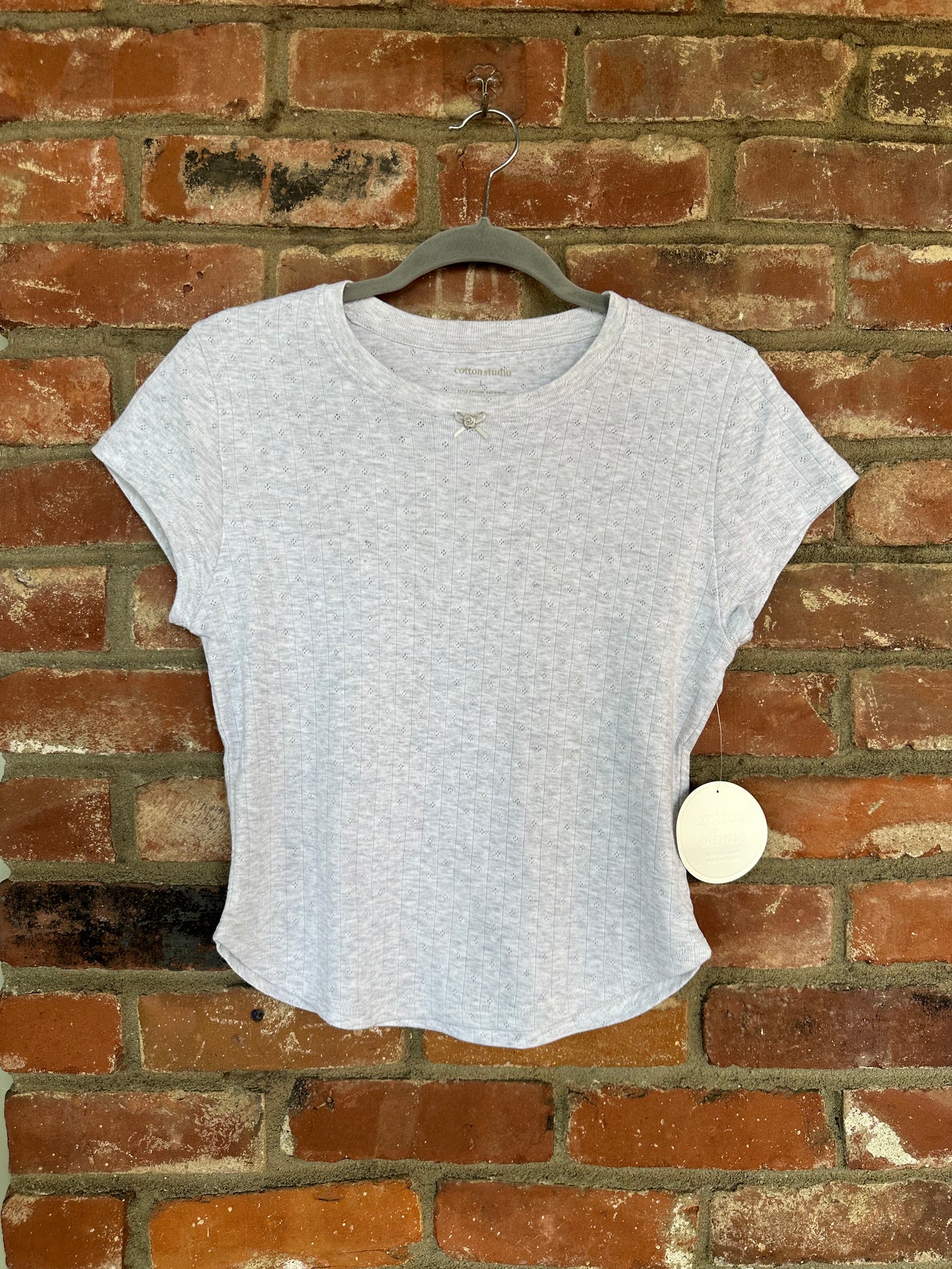 Sugar Sands Pointelle Baby Tee by 75