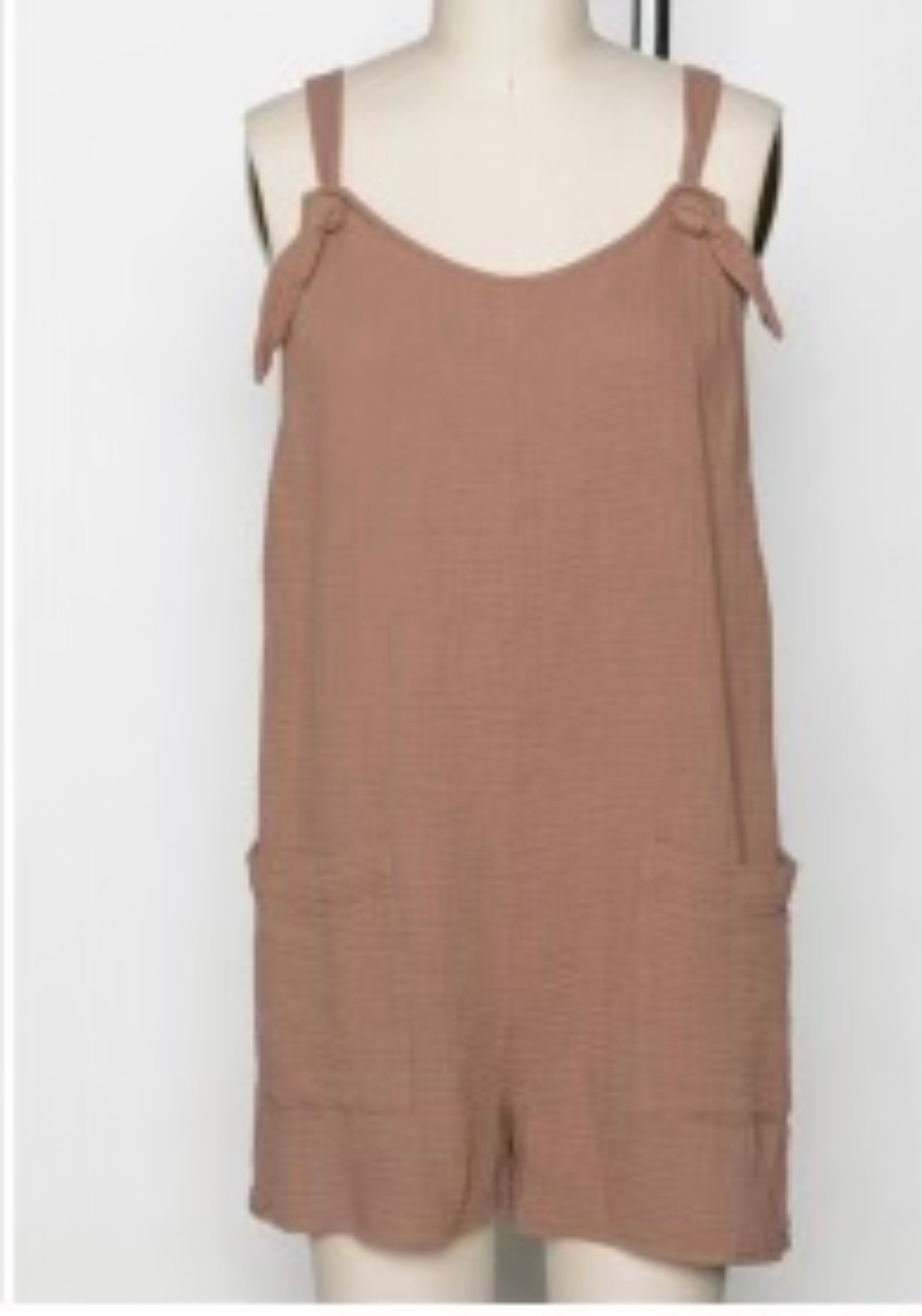 Side Pocket Gauze Romper