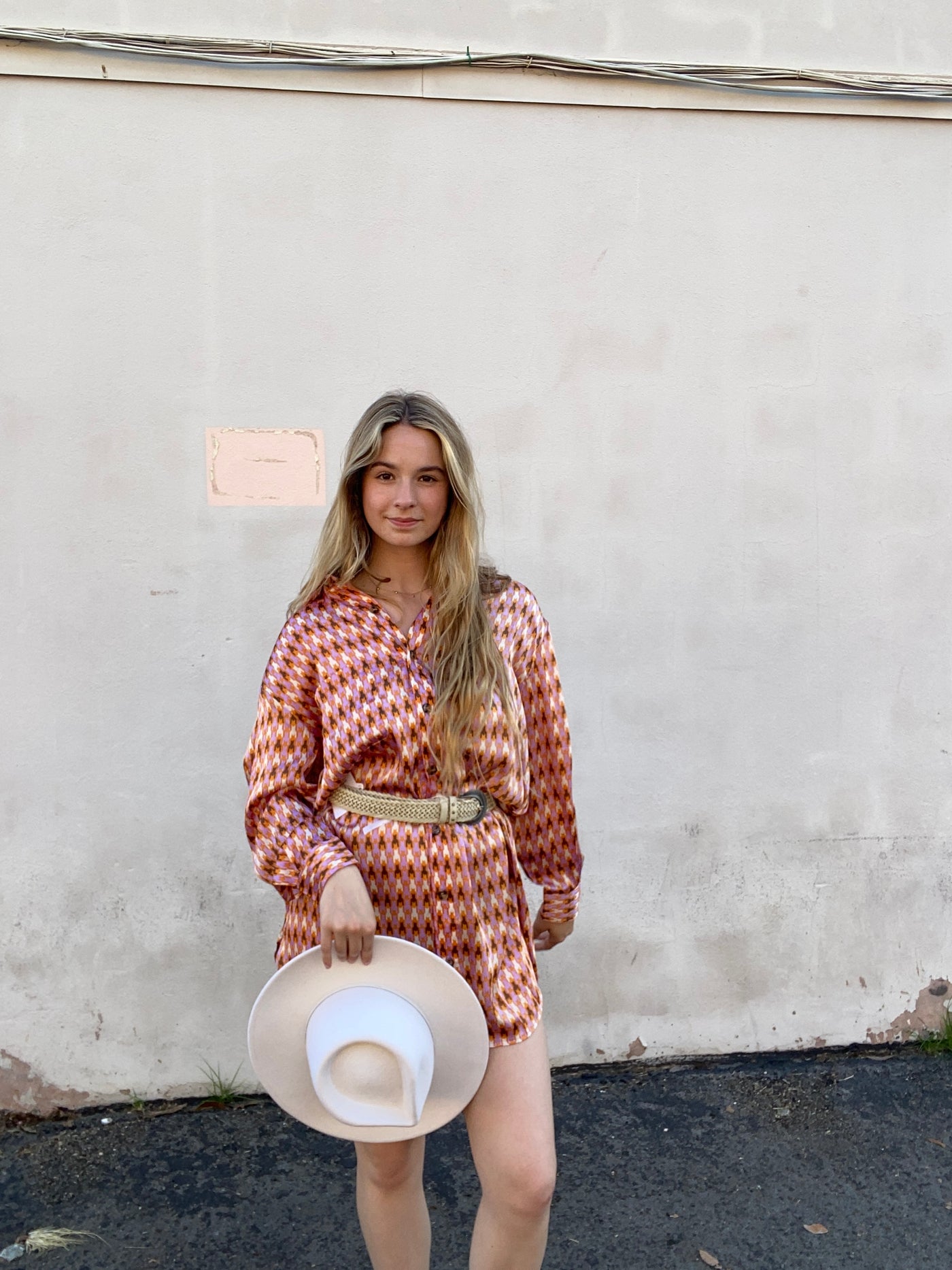 Long Sleeve Button Down Mini Dress