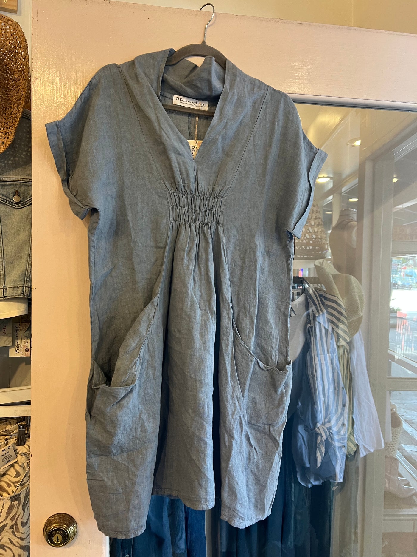 Golden Dune Linen Dress by 75