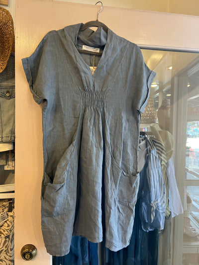 Golden Dune Linen Dress by 75