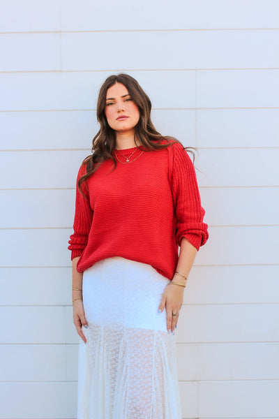 Cozy Drift Cable Knit Sweater by 75