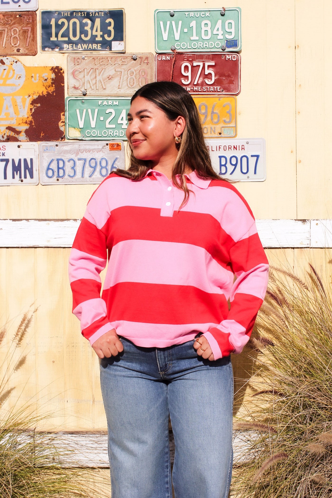 The Rorry Stripe Rugby Sweater by 75