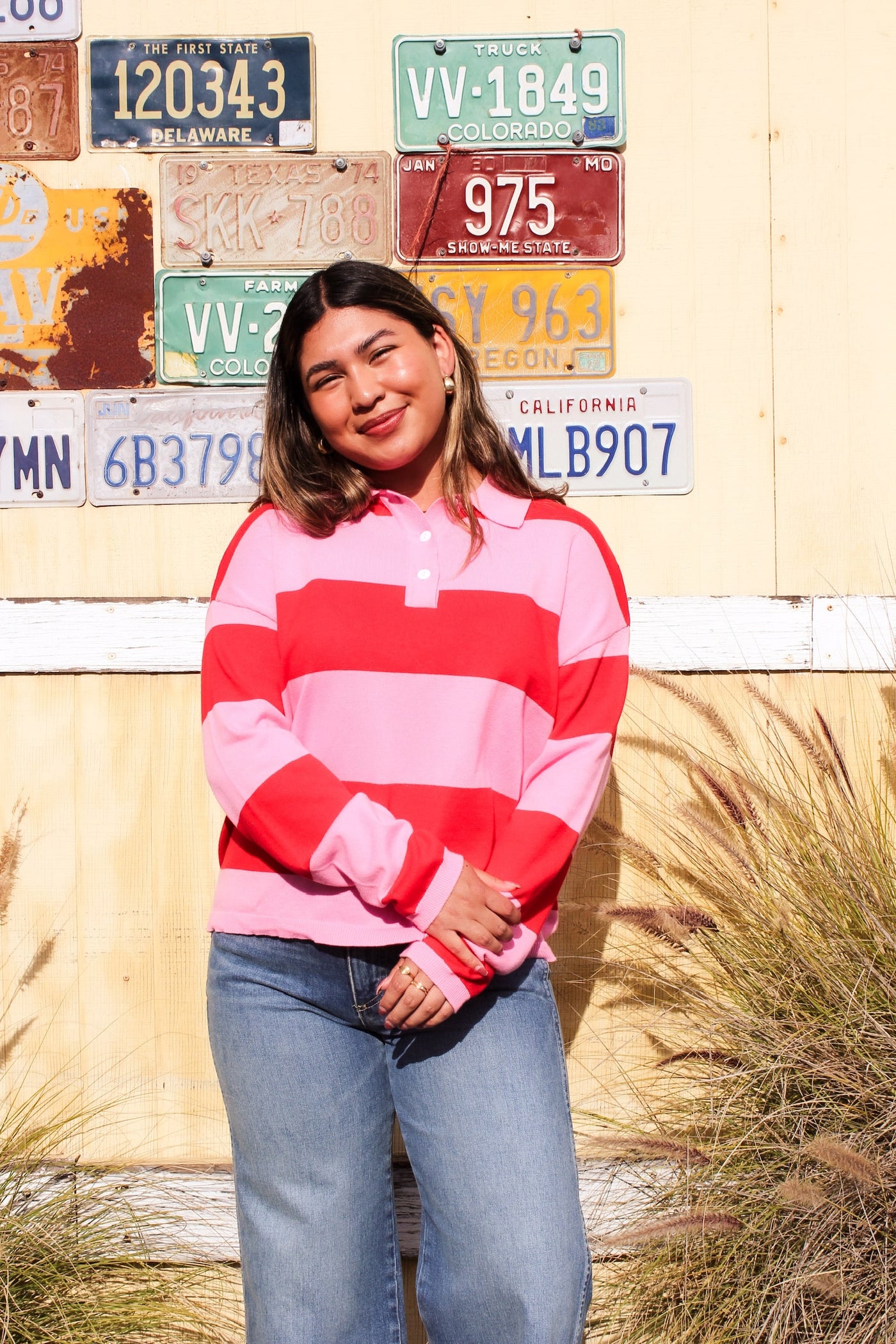 The Rorry Stripe Rugby Sweater by 75