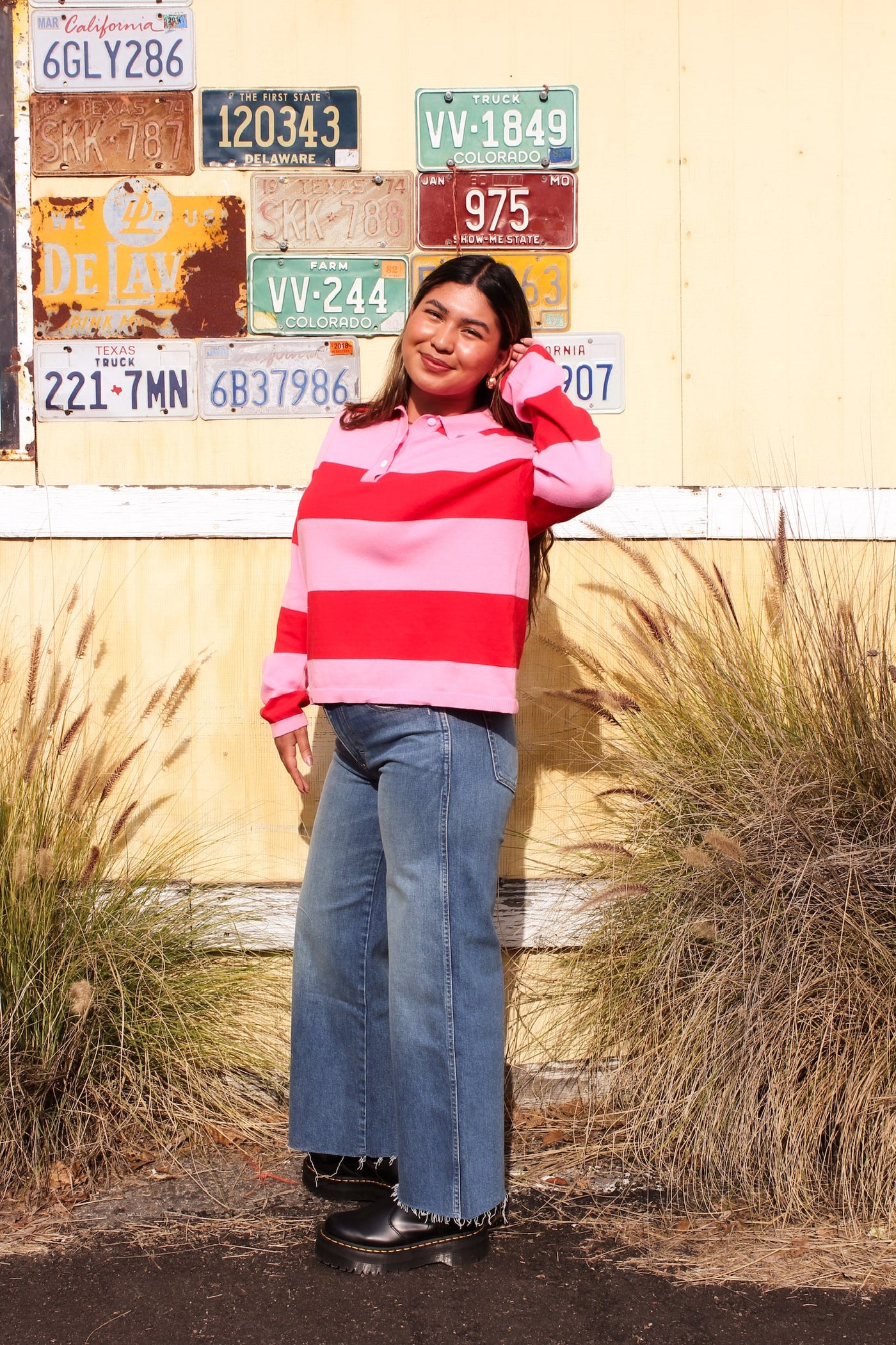 The Rorry Stripe Rugby Sweater by 75