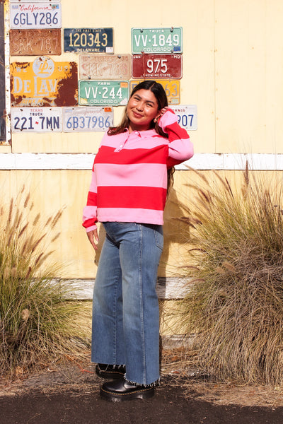 The Rorry Stripe Rugby Sweater by 75