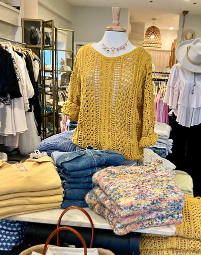 Golden Hour Chenille Cable Sweater by 75
