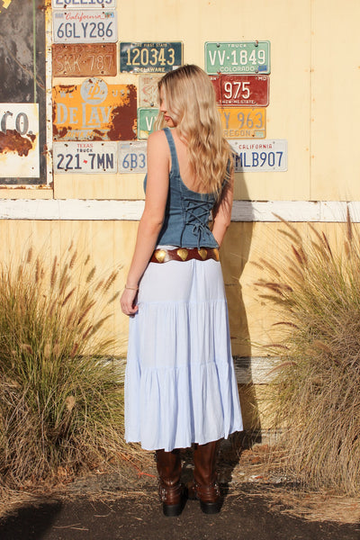 A MOMENT IN TIME DENIM VEST by Free people