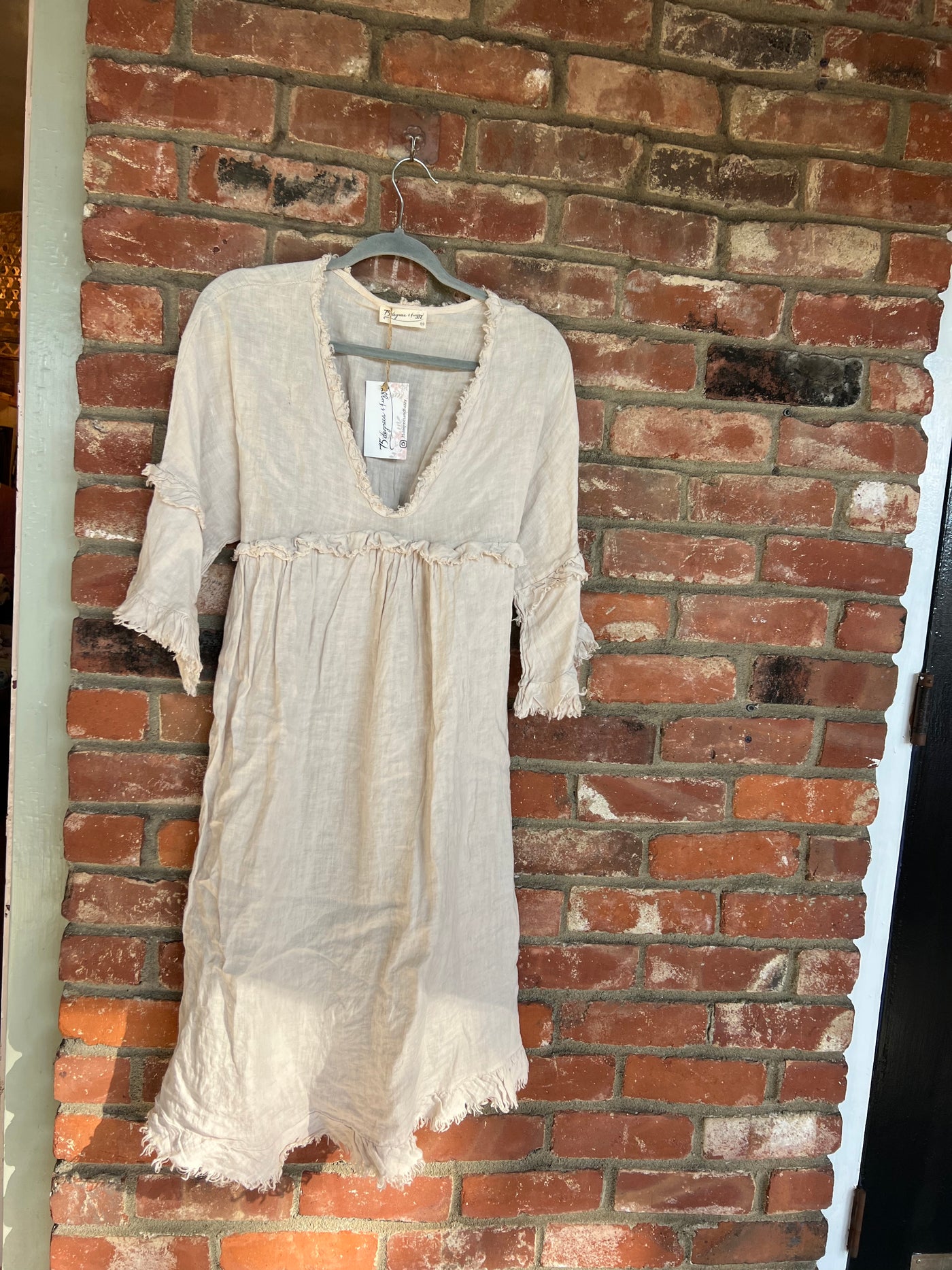 Seabreeze Linen Frayed Dress by 75