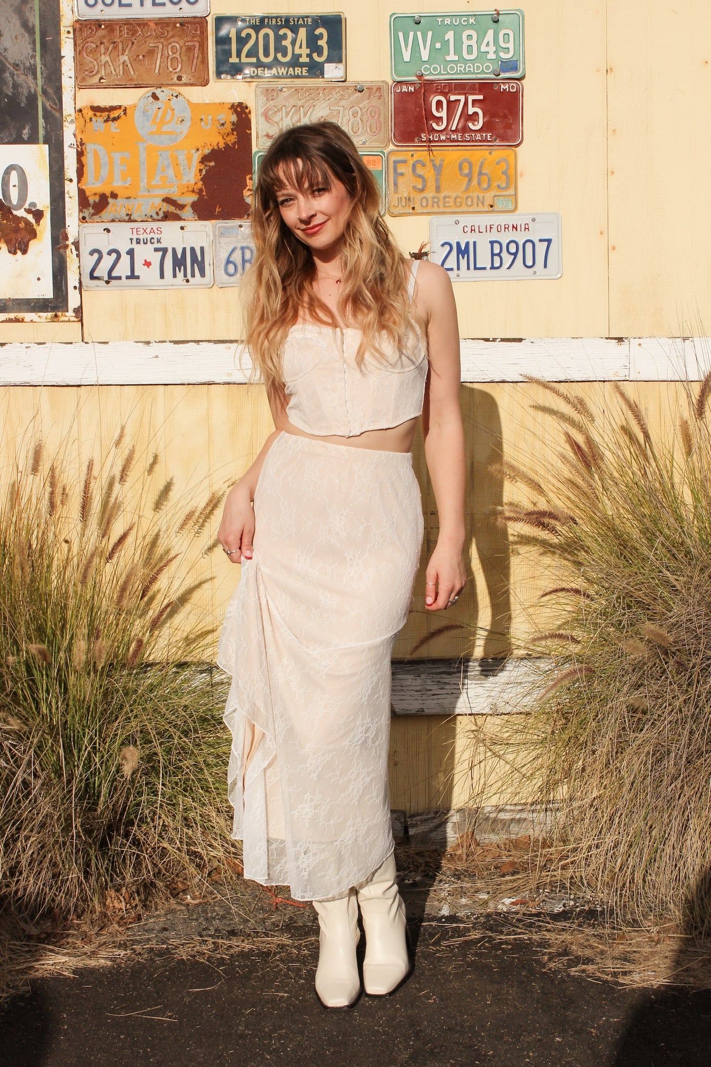 Ethereal Lace Handkerchief Skirt by 75