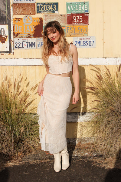 Ethereal Lace Handkerchief Skirt by 75