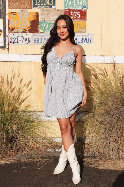 The Seaside Stripes Babydoll Dress by 75