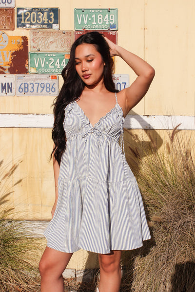 The Seaside Stripes Babydoll Dress by 75