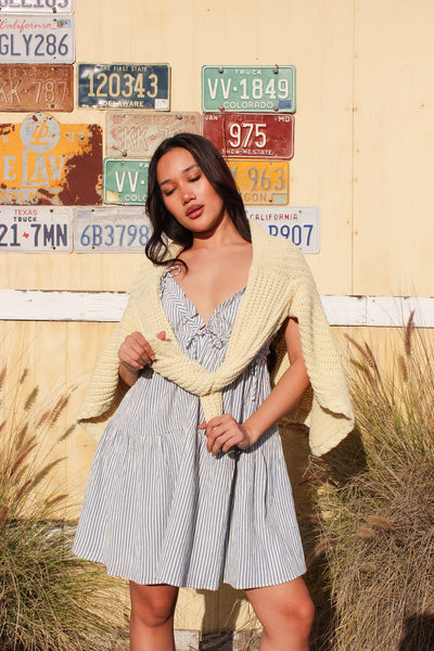 The Seaside Stripes Babydoll Dress by 75