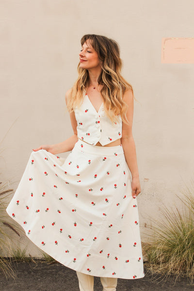 Talia Embroidered Vest by for Love & Lemons