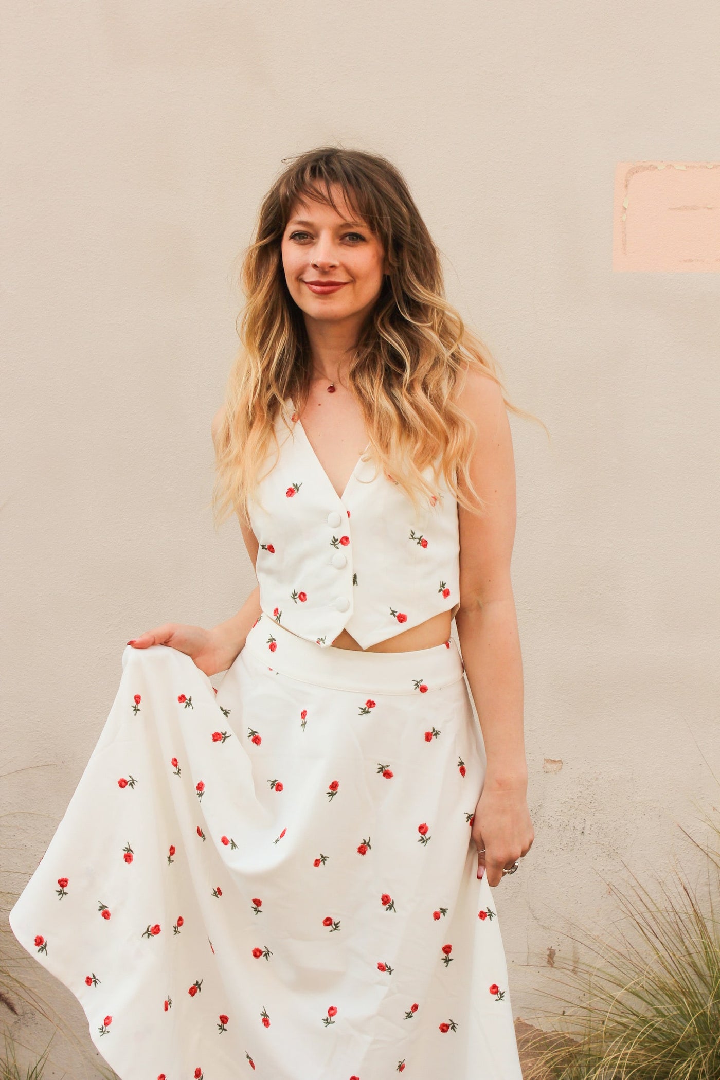 Talia Embroidered Vest by for Love & Lemons