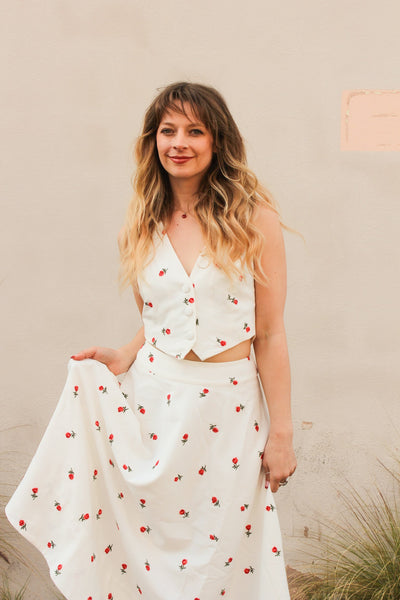 Talia Embroidered Vest by for Love & Lemons