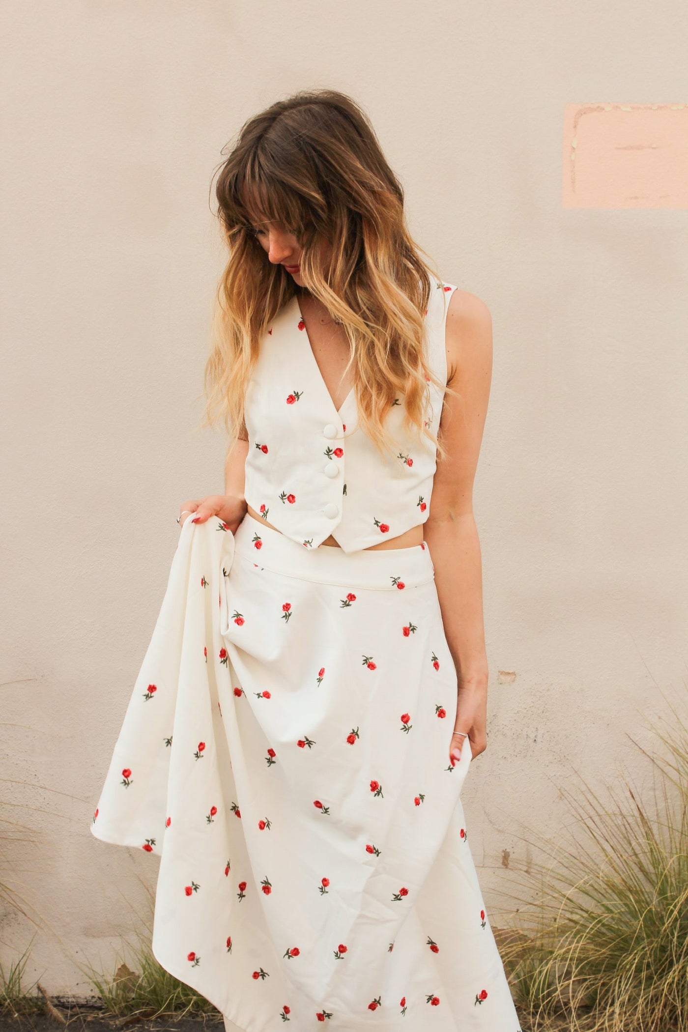 Talia Embroidered Vest by for Love & Lemons