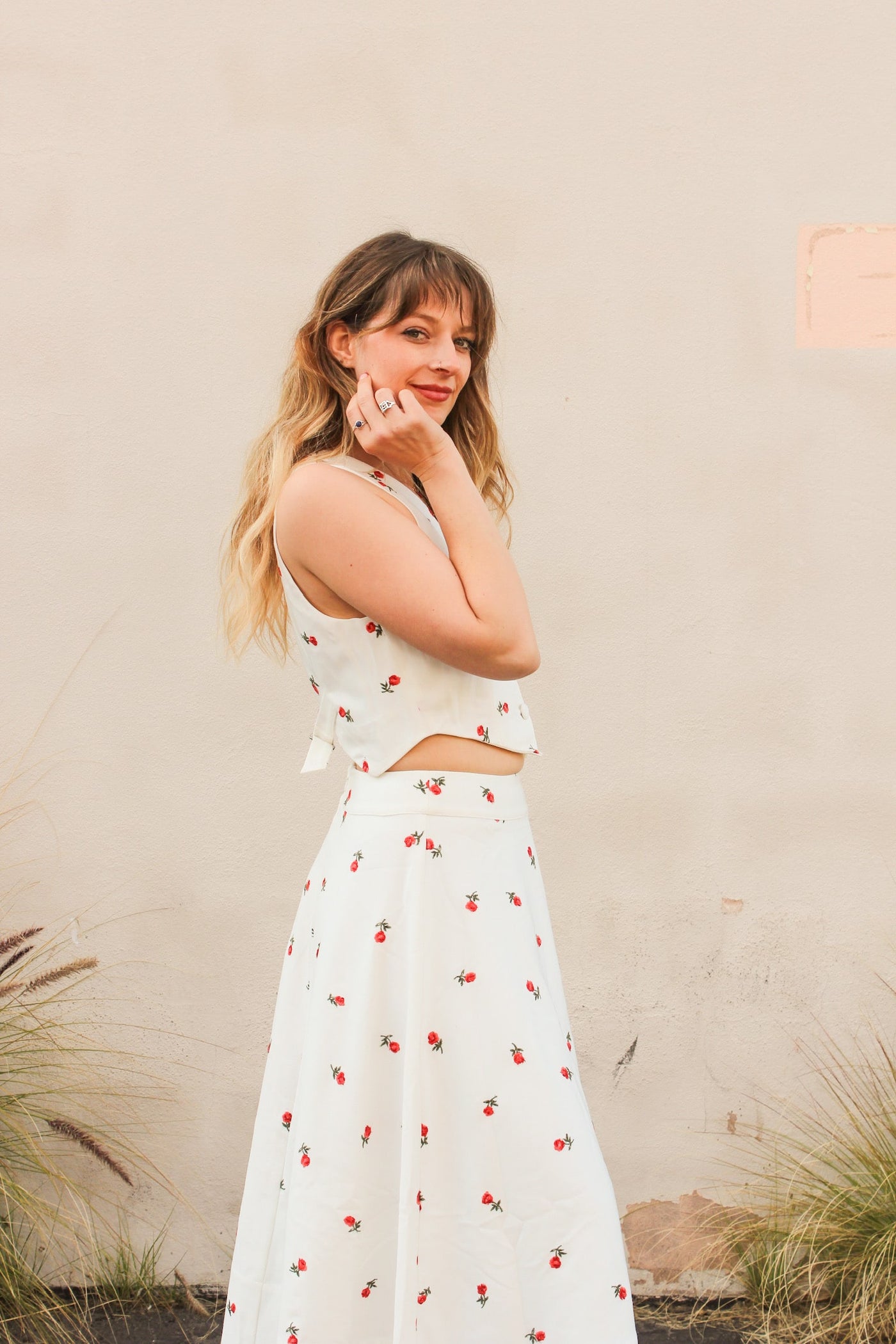 Talia Embroidered Vest by for Love & Lemons