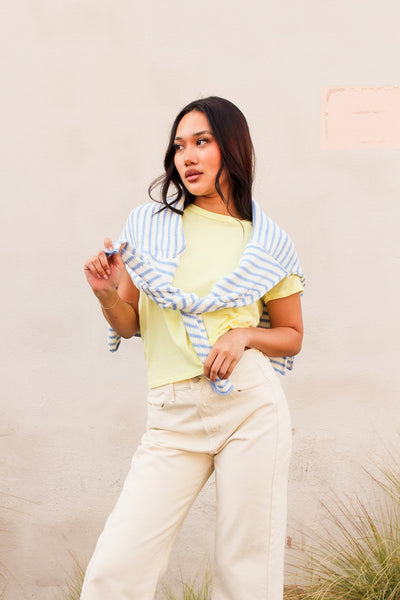 Seaside Striped Knit Sweater by 75