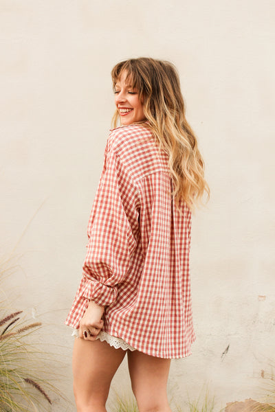 Georgia Gingham Button Down by FOR LOVE & LEMON