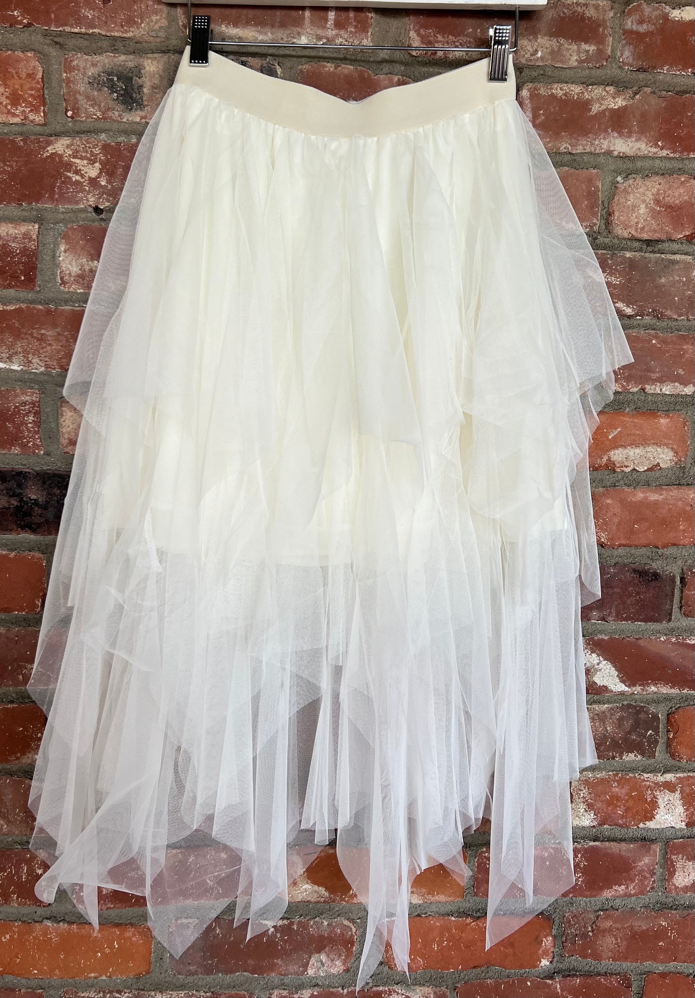 Cloud Dancer High/Low Tulle Skirt by 75