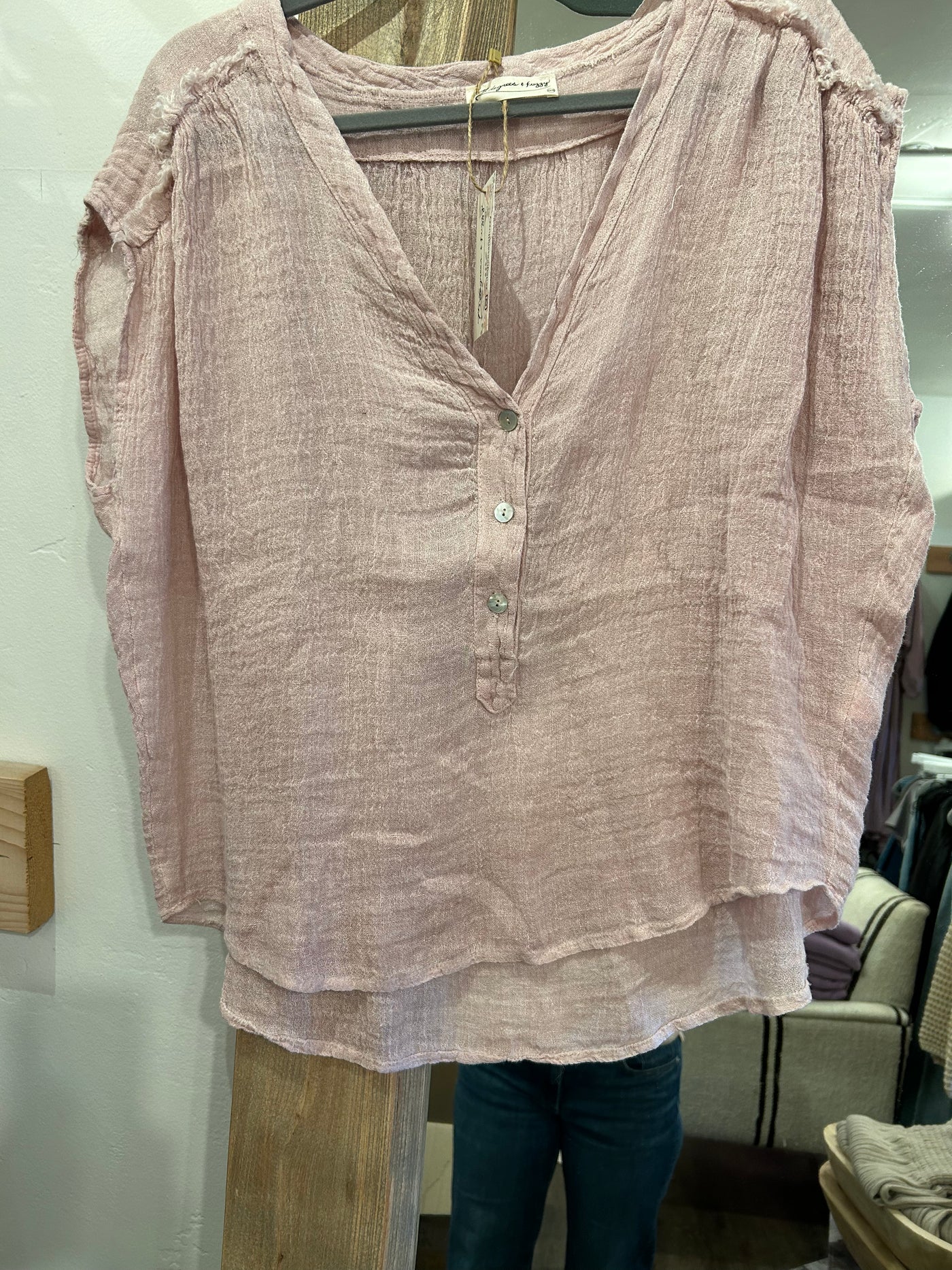50% Linen and 50% Cotton Top 03268